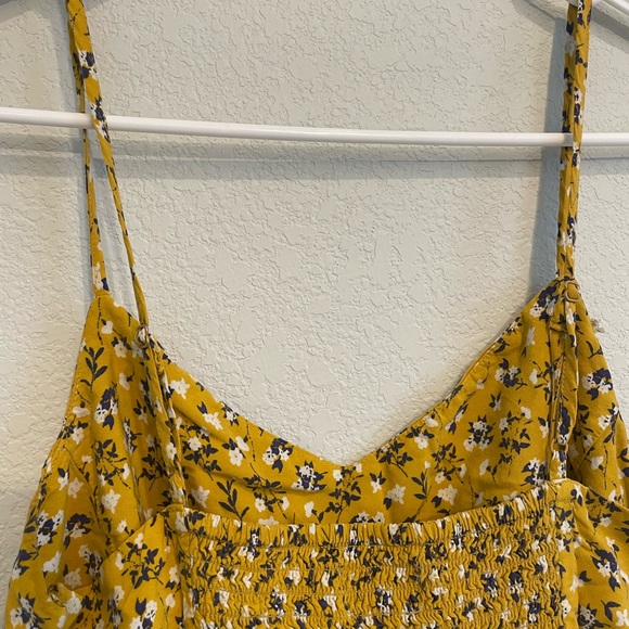 Old Navy Yellow Floral Mini Dress Size Medium - Picture 9 of 9